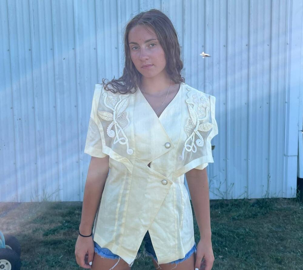 Sunday Shirt Jacket Vintage ANNE FRENCH Women Shirt Lightweight Romantic SZ 6